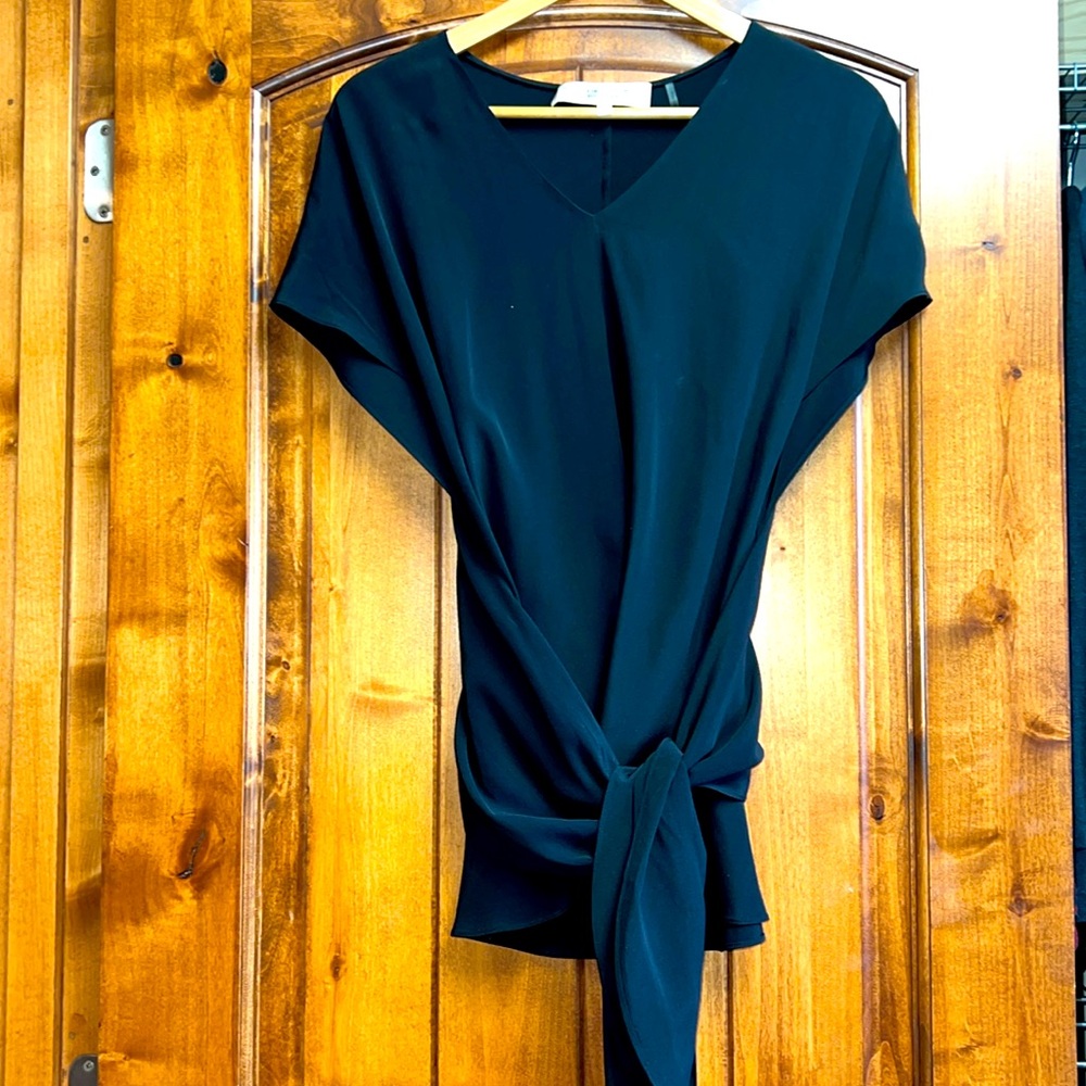 Silk wrap blouse